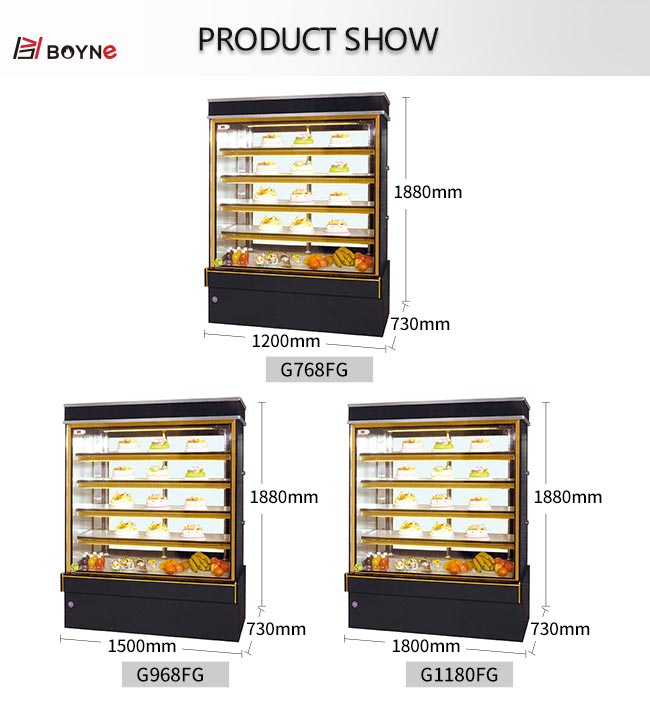 Bäckerei-Abkühlungs-vertikaler Minikuchen-Anzeigen-Kühlschrank