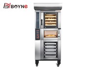 Four Trays Electric Convection Bakery Oven With Single Layer Bread Cabinet