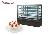 Japanese Type Right Angle 4 Layer Cake Display Case With Marble Base