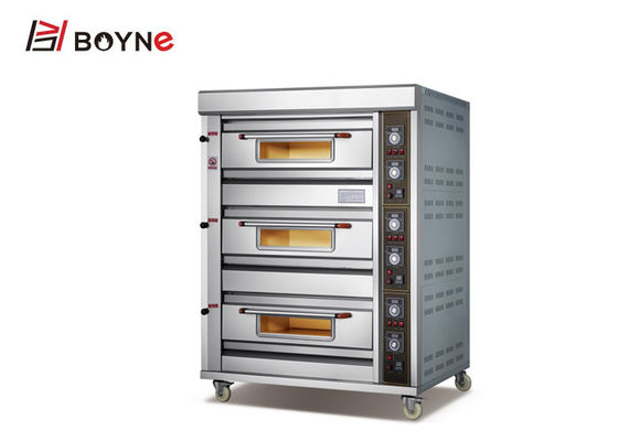 3 Deck 6 Trays Gas Oven Commercial Bakery Equipment