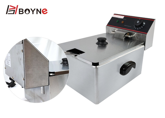 Single Tank Fryer Single Basket Electric Deep Fryer For Restaurant