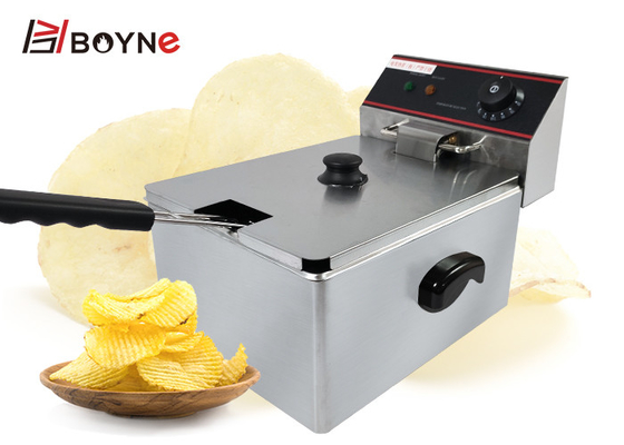 Single Tank Fryer Single Basket Electric Deep Fryer For Restaurant