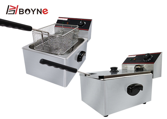 Fast Food Restaurant stainless steel Electric Fryer With One Tank One Basket