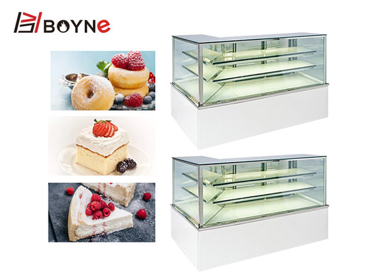 2 Layer L Type Cake Display Case Refrigeration Socep Compressor