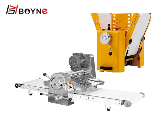 0.55kw 220V Bakery Processing Equipment Bread Shop Table Top Dough Croissant Sheeter