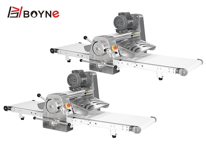 0.55kw 220V Bakery Processing Equipment Bread Shop Table Top Dough Croissant Sheeter
